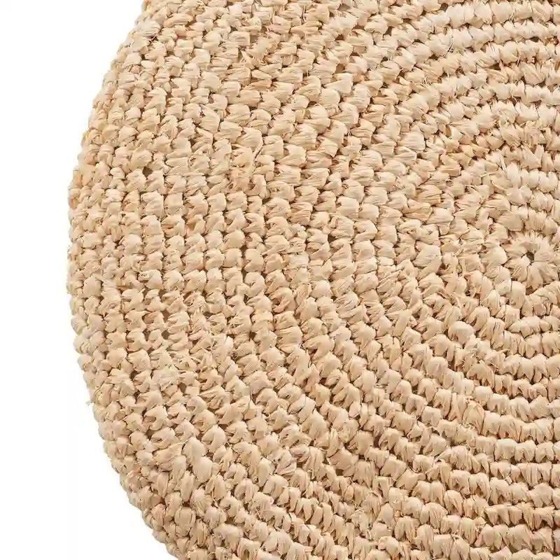 Table d'appoint en raphia naturel tissé à la main par