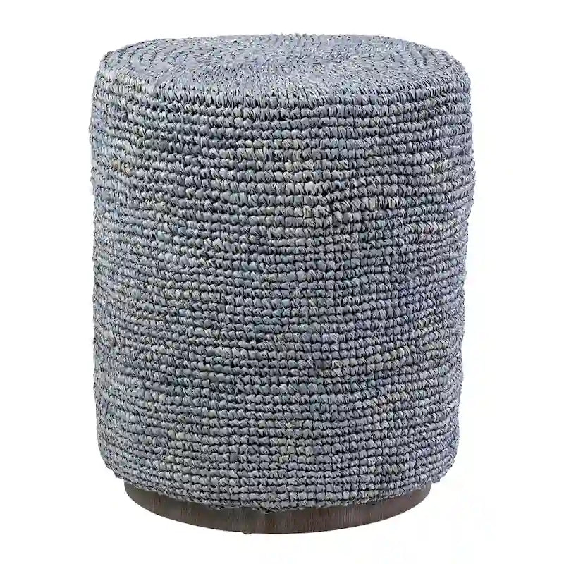 Table d'appoint en raphia naturel tissé à la main par