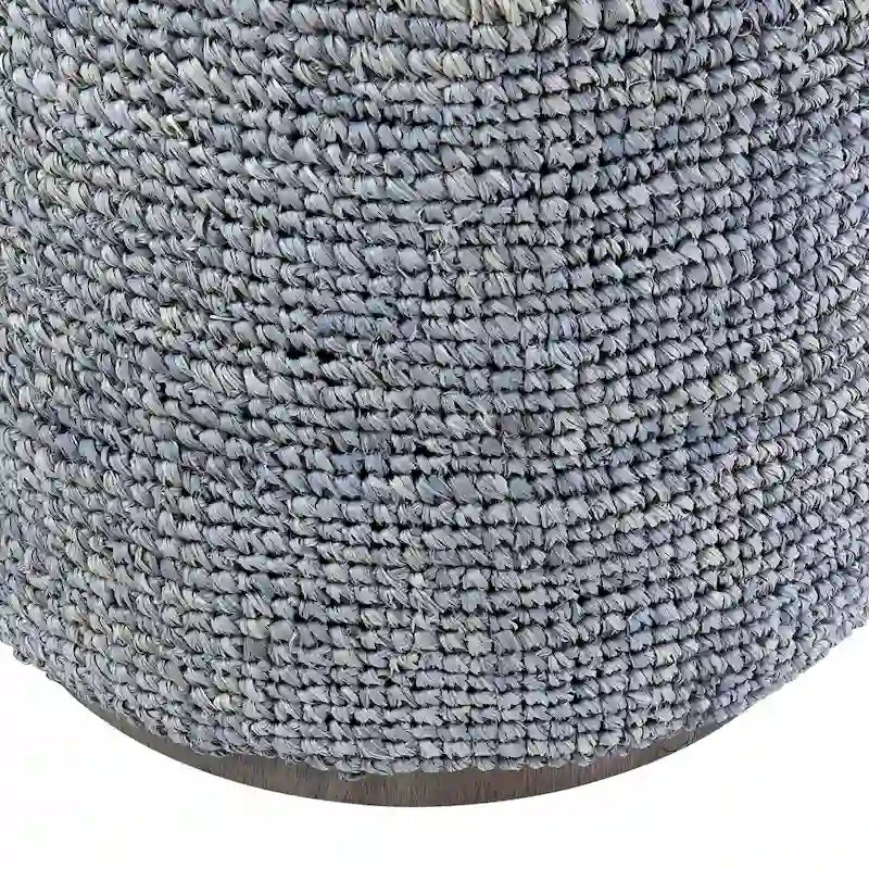 Table d'appoint en raphia naturel tissé à la main par