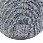 Table d'appoint en raphia naturel tissé à la main par