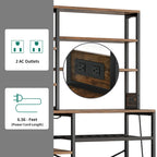 Moasis 40, support de micro-ondes de cuisine, étagère de boulanger, station de café, étagères de rangement pour le vin et utilitaires.