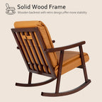 Fauteuil à bascule fauteuil-planeur avec pouf Fauteuil d'appoint du milieu du siècle Fauteuil de salon pour le salon et la chambre à coucher