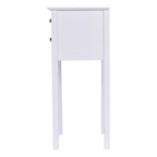 Table d'appoint avec 2 tiroirs - Blanc - 16.0 x 13.0 x 30.0 (L x l x H)