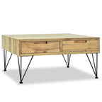 vidaXL Table basse 80x80x40 cm teck massif
