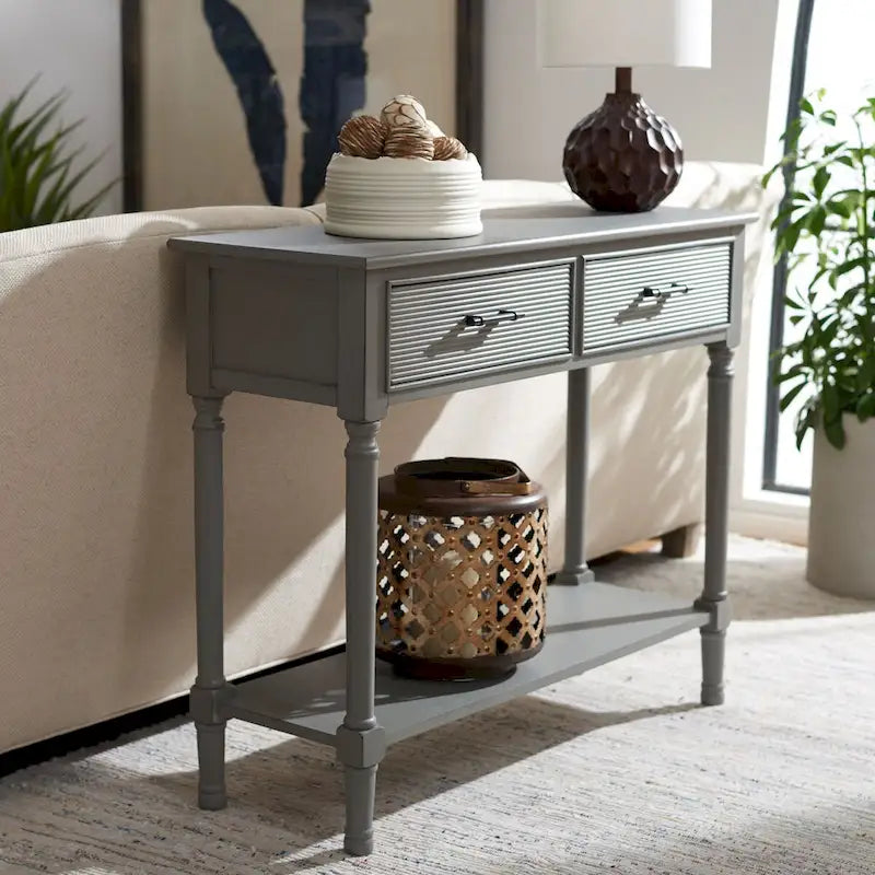 Console Sinda 2 tiroirs - 35.5 l x 13 P x 29.5 H - 36La x 13P x 30H