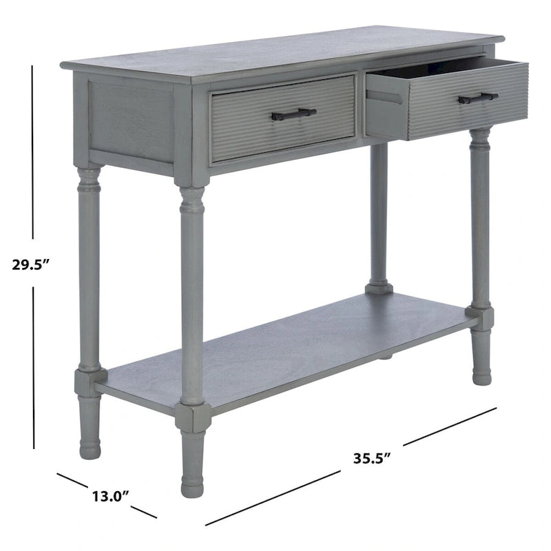 Console Sinda 2 tiroirs - 35.5 l x 13 P x 29.5 H - 36La x 13P x 30H