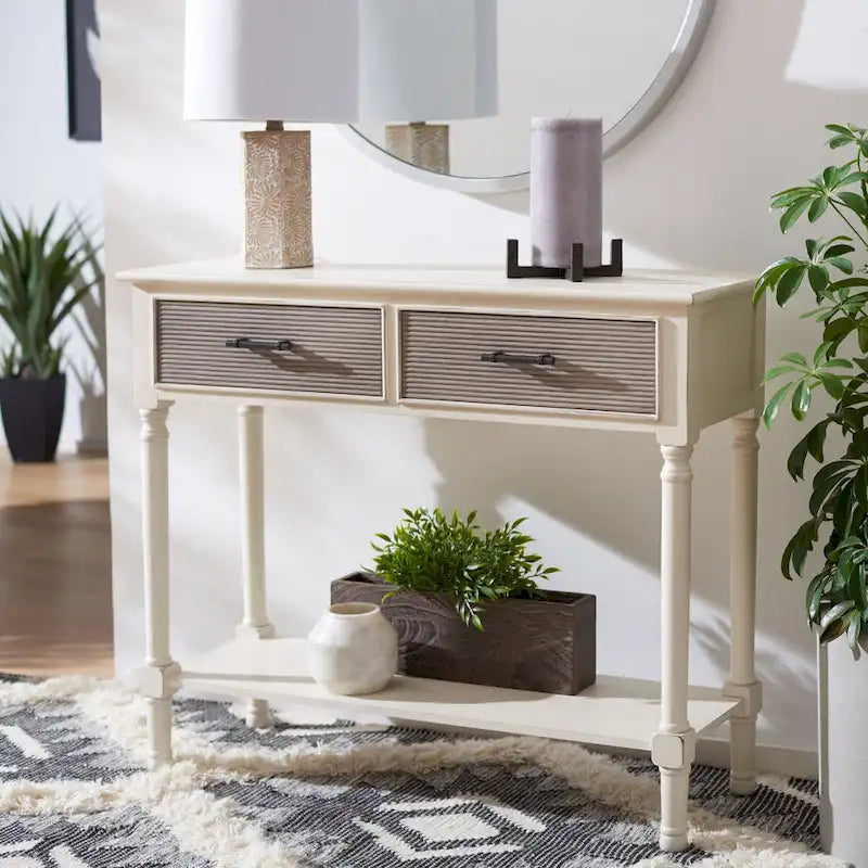 Console Sinda 2 tiroirs - 35.5 l x 13 P x 29.5 H - 36La x 13P x 30H