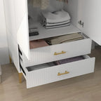 armoire de penderie blanche avec portes et tiroirs, armoire, penderie de rangement