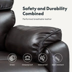 Fauteuil inclinable FlexiSpot Power Lift avec massage à double moteur, chauffage et appuie-tête réglable pour personnes âgées