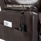 Fauteuil inclinable FlexiSpot Power Lift avec massage à double moteur, chauffage et appuie-tête réglable pour personnes âgées