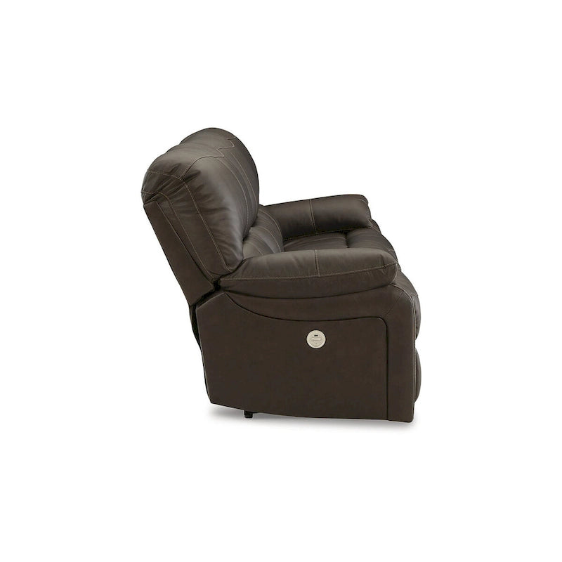 Canapé inclinable motorisé Leesworth marron - 88 larg. x 41 prof. x 41 haut.