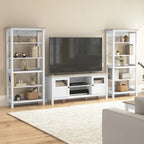 Meuble TV 60 po Mayfield Farmhouse de Bush Furniture avec bibliothèques.