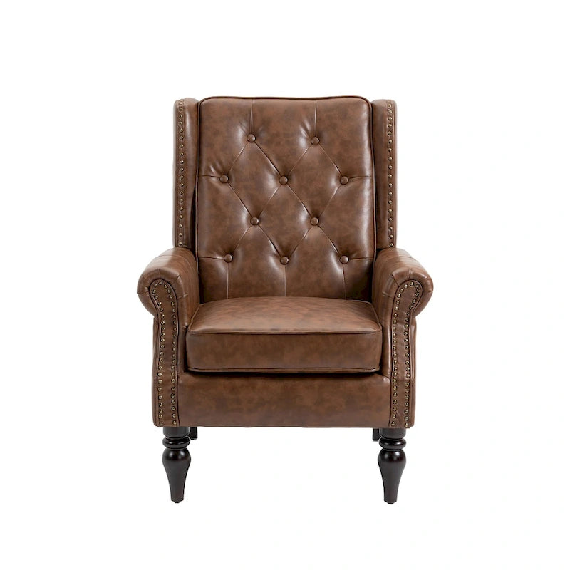 Fauteuil à accoudoirs en bois, fauteuil d'appoint moderne pour salon