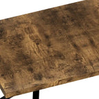 Table à manger extensible rectangulaire rétro avec piètement en croix en fer