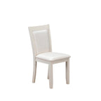 East West Furniture – Ensemble de salle à manger : une table à manger rectangulaire et des chaises Parson en tissu de lin crème, blanc lin (options de pièces)