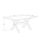 East West Furniture – Ensemble de salle à manger : une table à manger rectangulaire et des chaises Parson en tissu de lin crème, blanc lin (options de pièces)