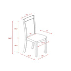East West Furniture – Ensemble de salle à manger : une table à manger rectangulaire et des chaises Parson en tissu de lin crème, blanc lin (options de pièces)