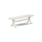 East West Furniture – Ensemble de salle à manger : une table à manger rectangulaire et des chaises Parson en tissu de lin crème, blanc lin (options de pièces)