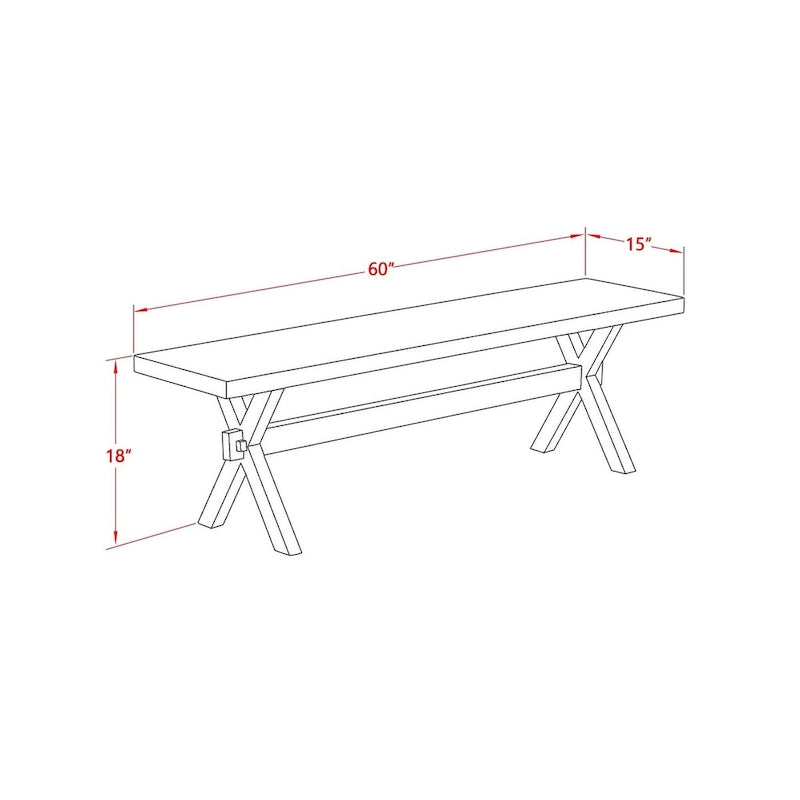 East West Furniture – Ensemble de salle à manger : une table à manger rectangulaire et des chaises Parson en tissu de lin crème, blanc lin (options de pièces)