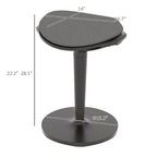 Chaise de bureau debout HOMCOM, tabouret ergonomique sans dossier, hauteur réglable 56,4-71,4 cm