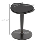 Chaise de bureau debout HOMCOM, tabouret ergonomique sans dossier, hauteur réglable 56,4-71,4 cm