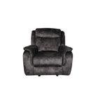 Fauteuil inclinable manuel 39 pouces, ressorts ensachés, velours suédine gris
