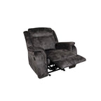 Fauteuil inclinable manuel 39 pouces, ressorts ensachés, velours suédine gris
