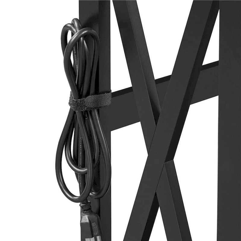 Table d'appoint étroite à 2 niveaux avec prise, longue console industrielle