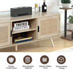 Meuble TV moderne Anmytek 47 – Meuble console média pour téléviseurs jusqu'à 65 pouces – 119 cm de large