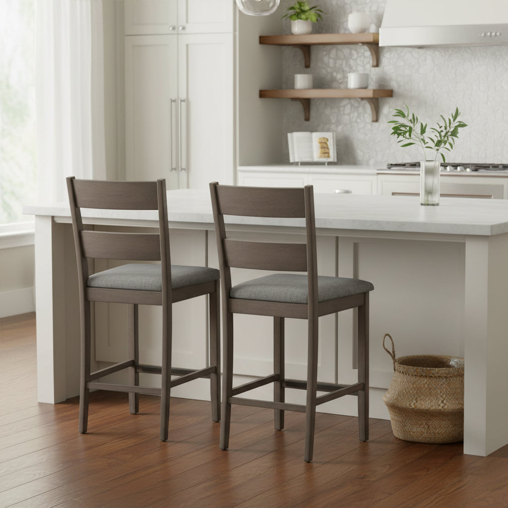 Set of 2 Tuscany Upholstered Counter Height Dining Chair