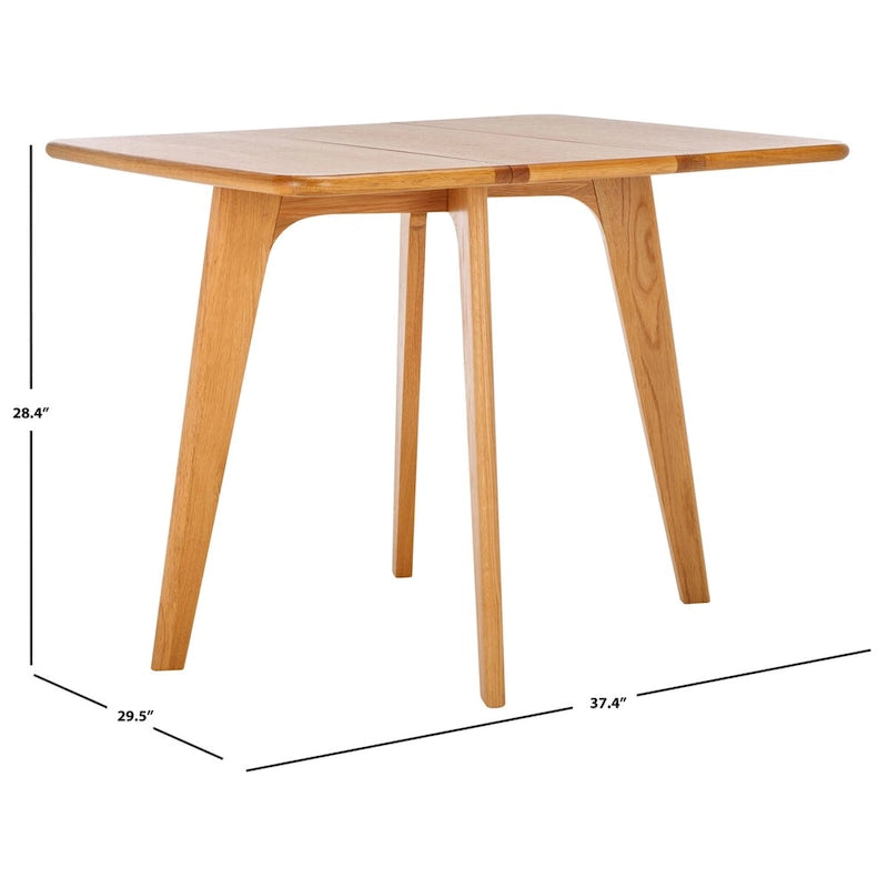 Table à manger pliante Couture Annliese Natural – 37 L x 30 P x 28 H – 37Lx30Px28H